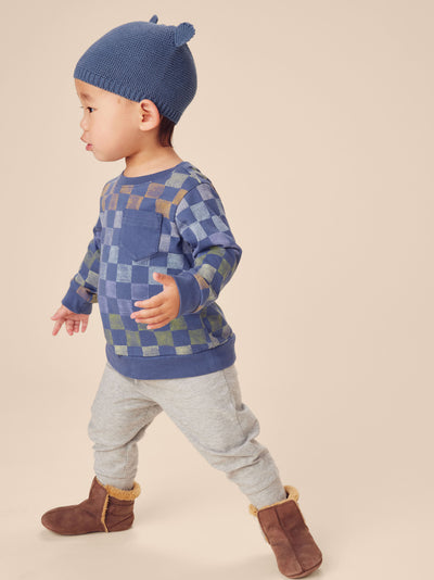 Tea Collection Bay Long Sleeve Tee and Pant Set | Rainbow Checkerboard