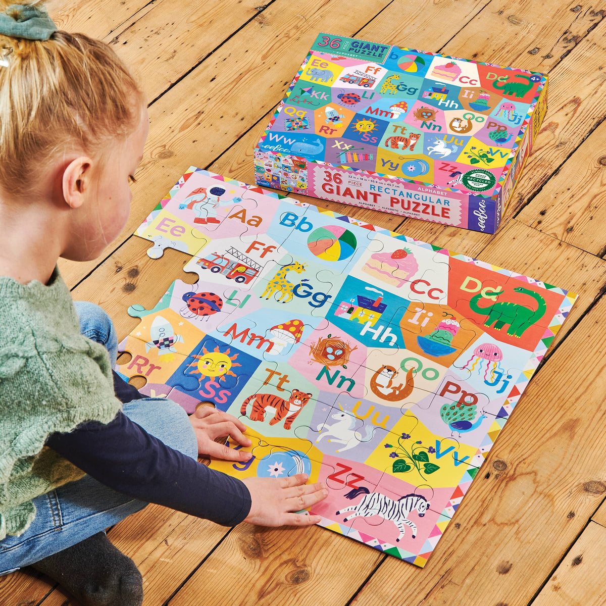 eeBoo Alphabet 36 Piece Giant Puzzle