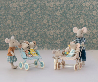 Maileg Baby Mice Stroller | Rose