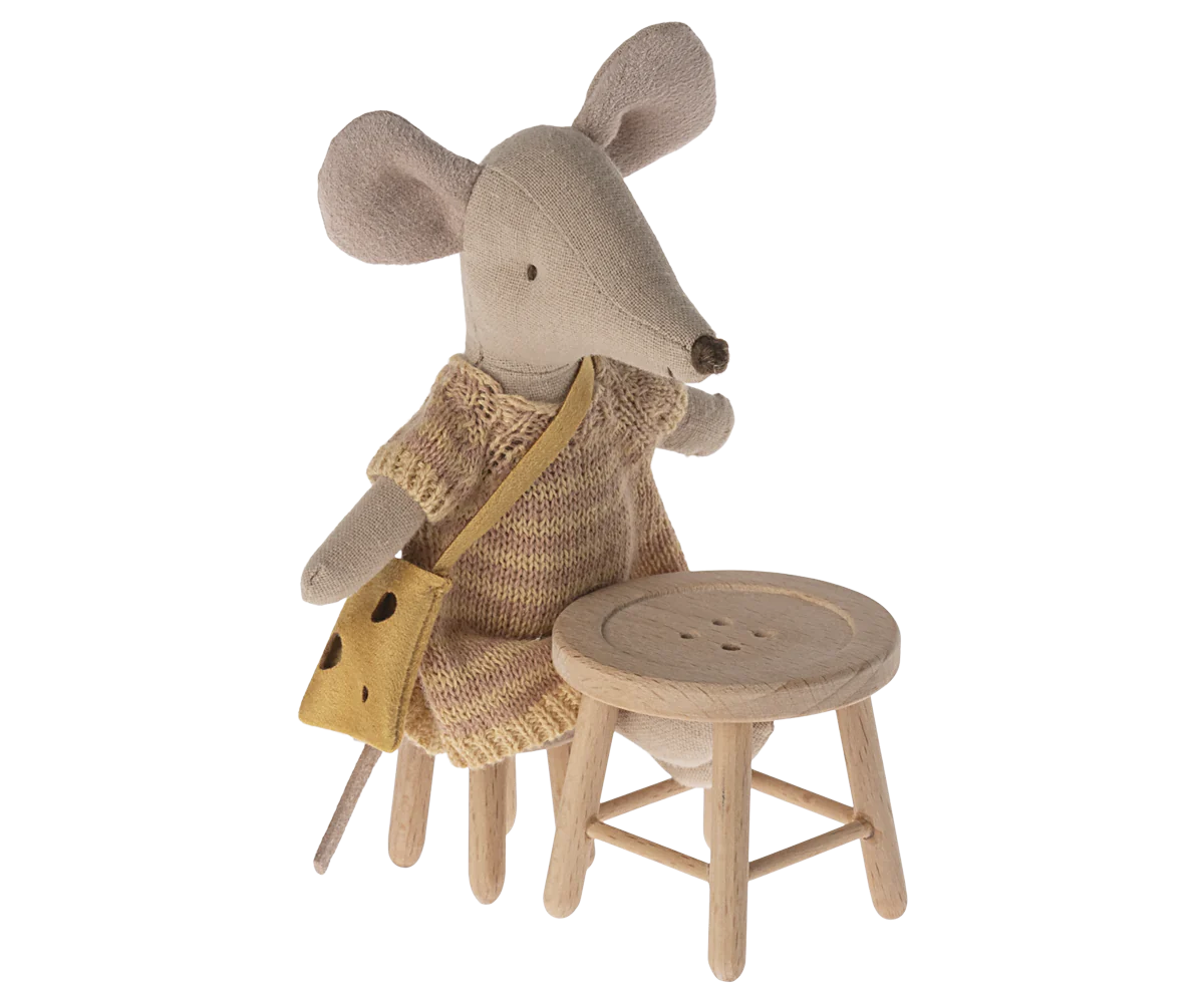 Maileg Mouse Table + Stool Set