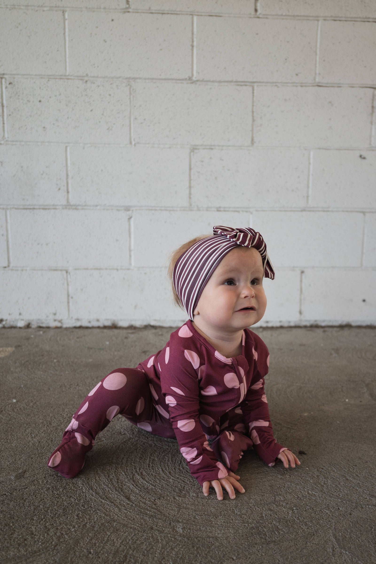 Forever French Baby Bamboo Zip Pajamas | Heather Rose Dot