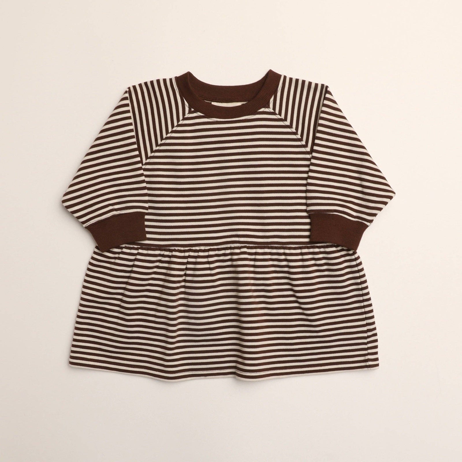 Winnie + Crew Kelsey Dress | Turtledove Chocolate Stripe