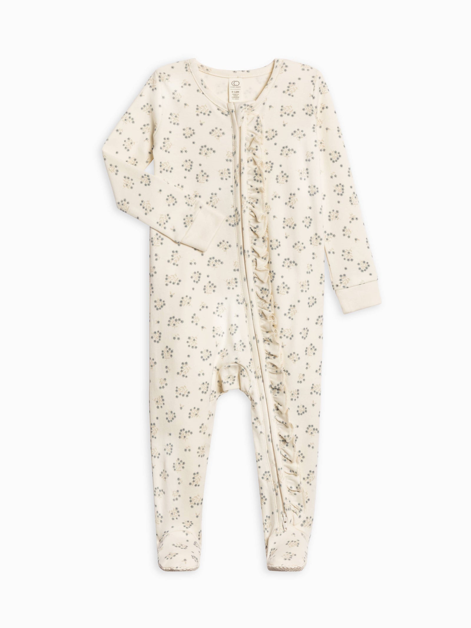 Colored Organics Neve Ruffle Zipper Sleeper | Hayden Floral