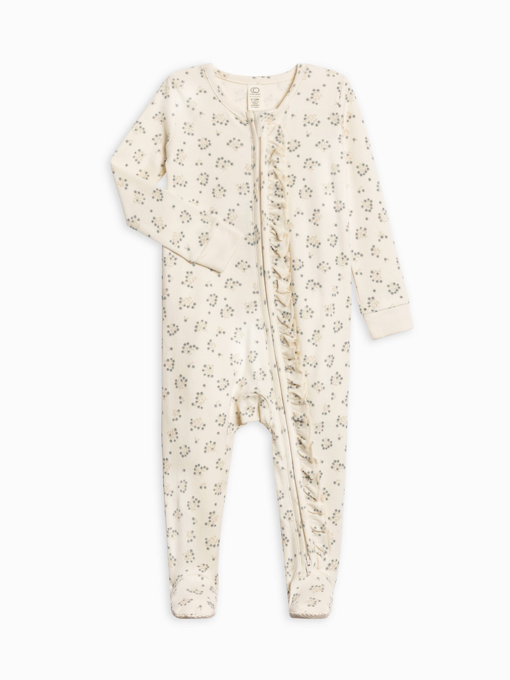 Colored Organics Neve Ruffle Zipper Sleeper | Hayden Floral
