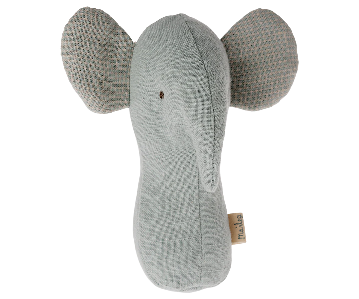 Maileg Lullaby Friend Rattles | Elephant Light Dusty Blue
