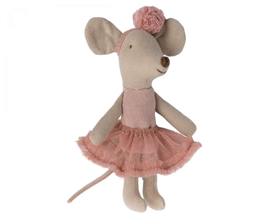 Maileg Little Sister Ballerina Mouse | Rose