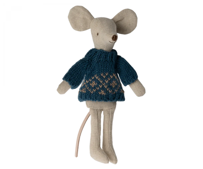 Maileg Knitted Mouse Sweater | Blue