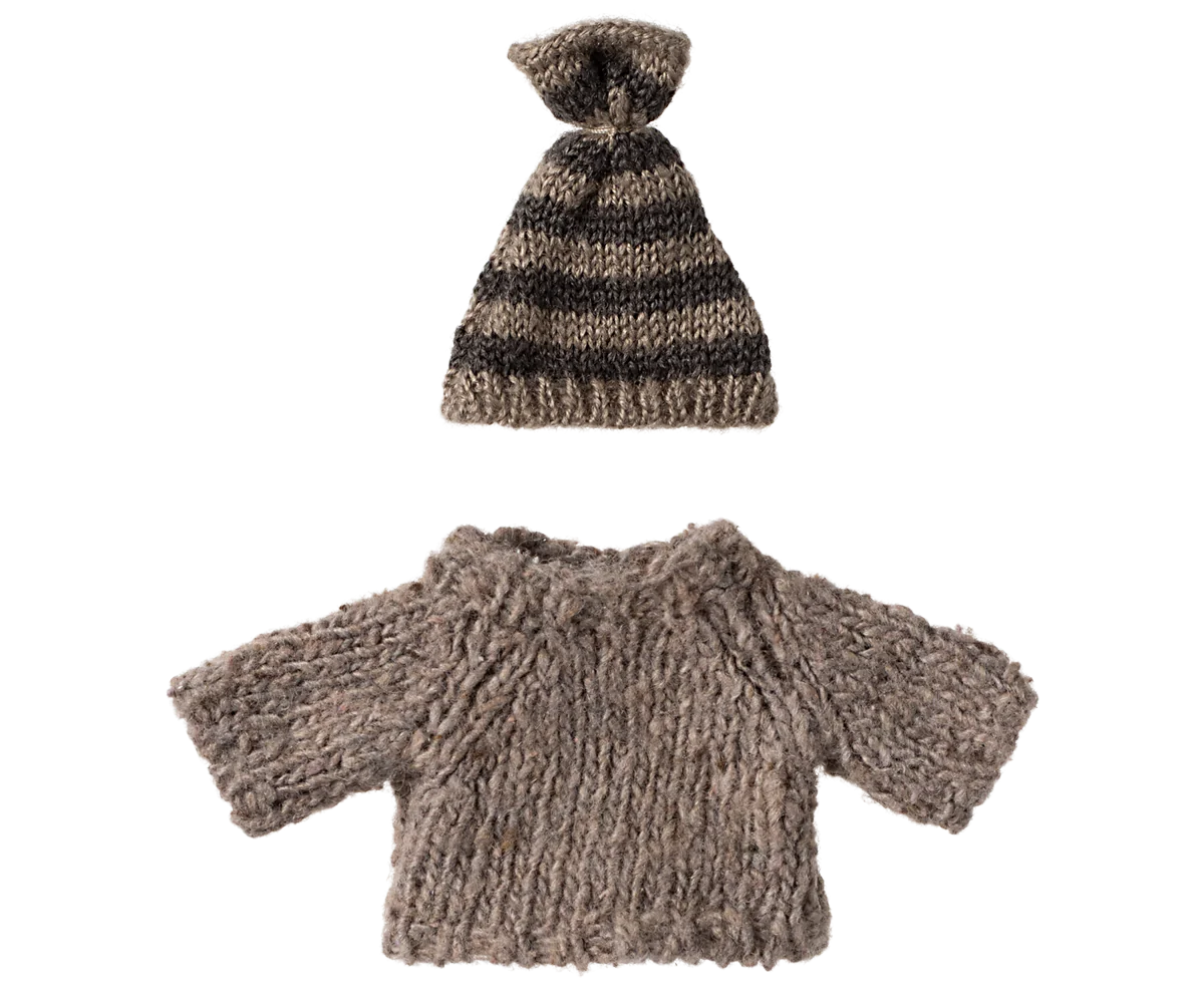 Maileg Knitted Sweater and Hat | Big Brother Mouse