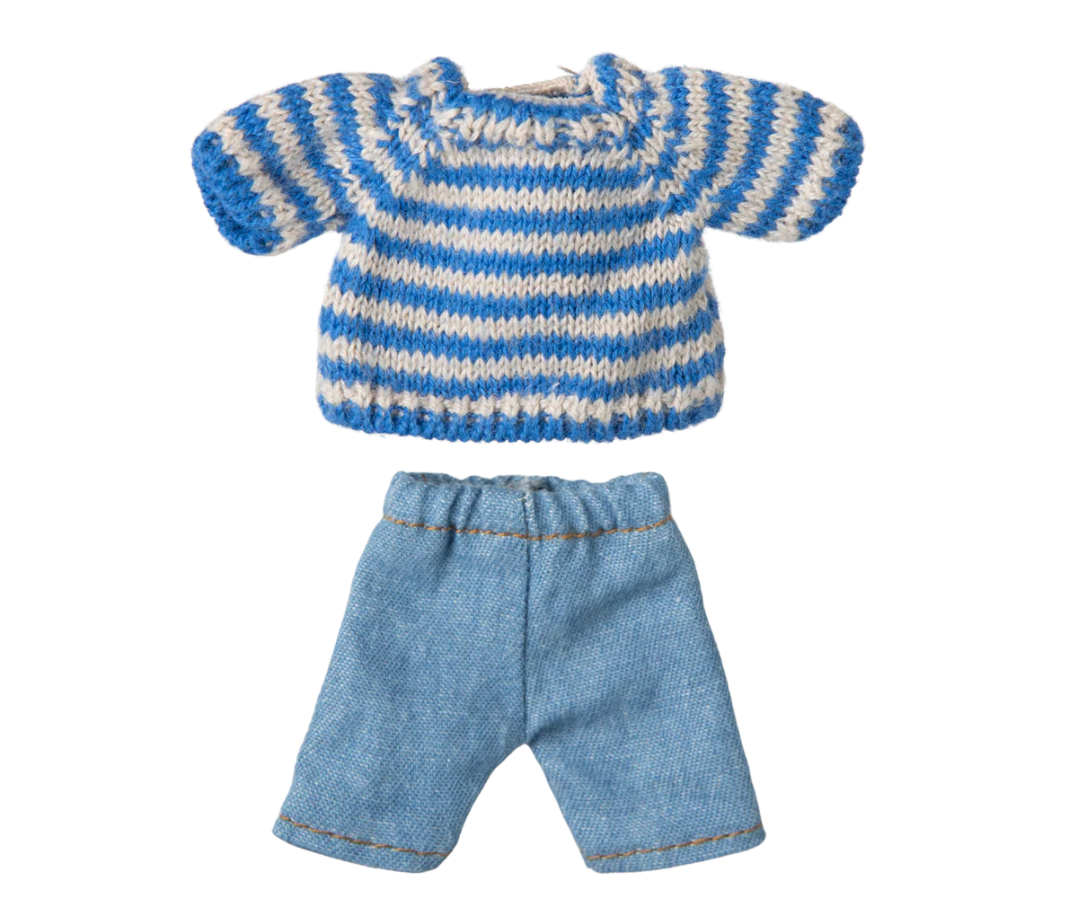 Maileg Knitted Sweater and Pants | Big Brother Mouse