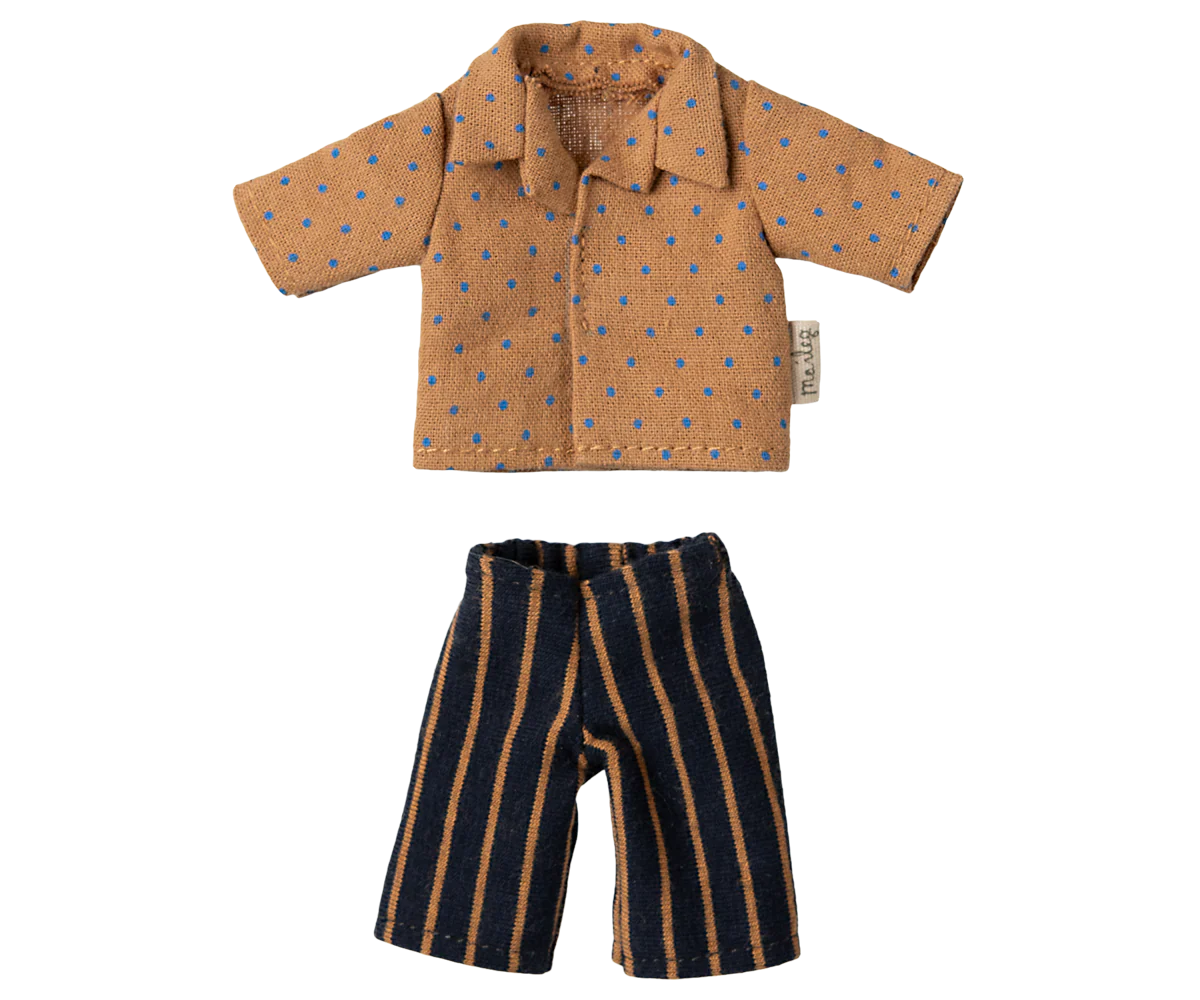 Maileg Shirt and Striped Pants for Dad Mouse