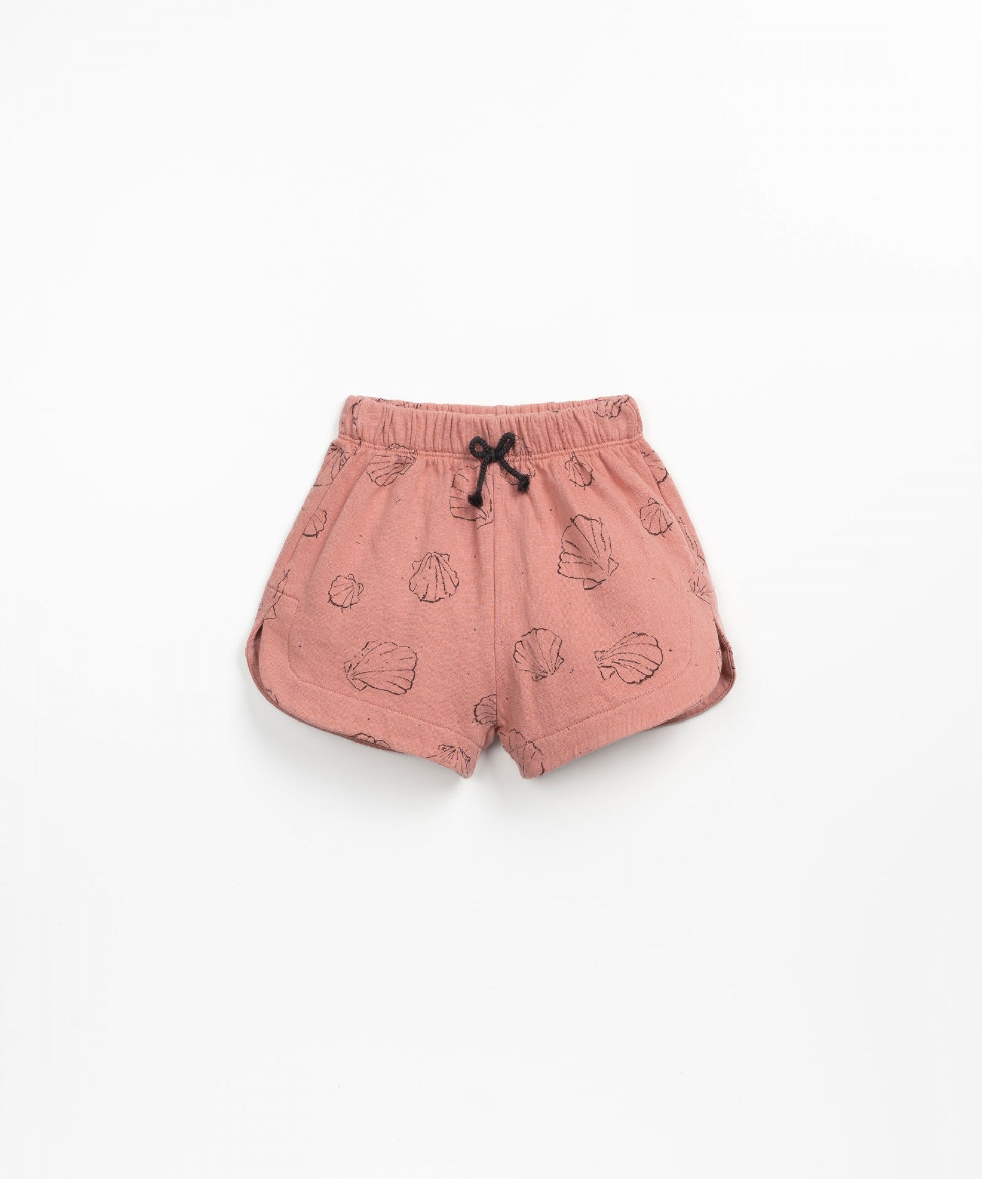 Play Up Organic Printed Fleece Shorts | Pink Seashell