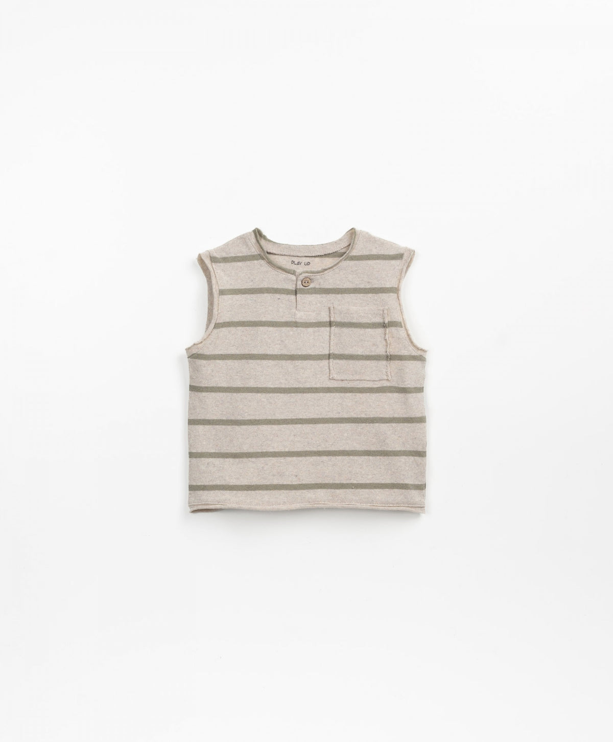 Play Up Sleeveless Striped Tee | Green Stripes