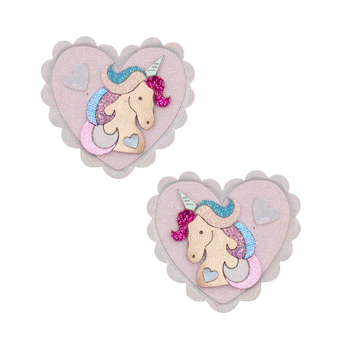 Mimi & Lula Unicorn Heart Salon Hair Clips