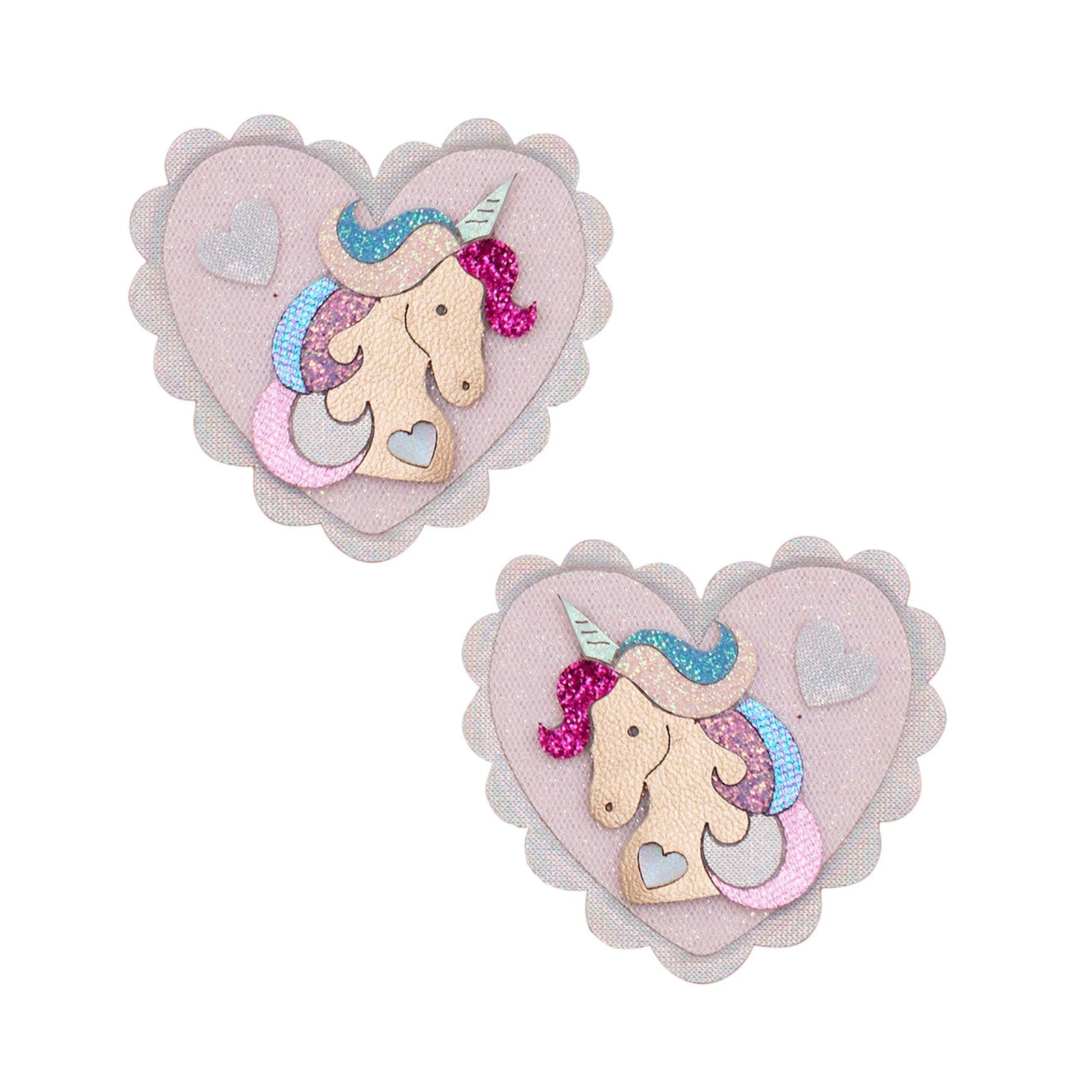 Mimi & Lula Unicorn Heart Salon Hair Clips