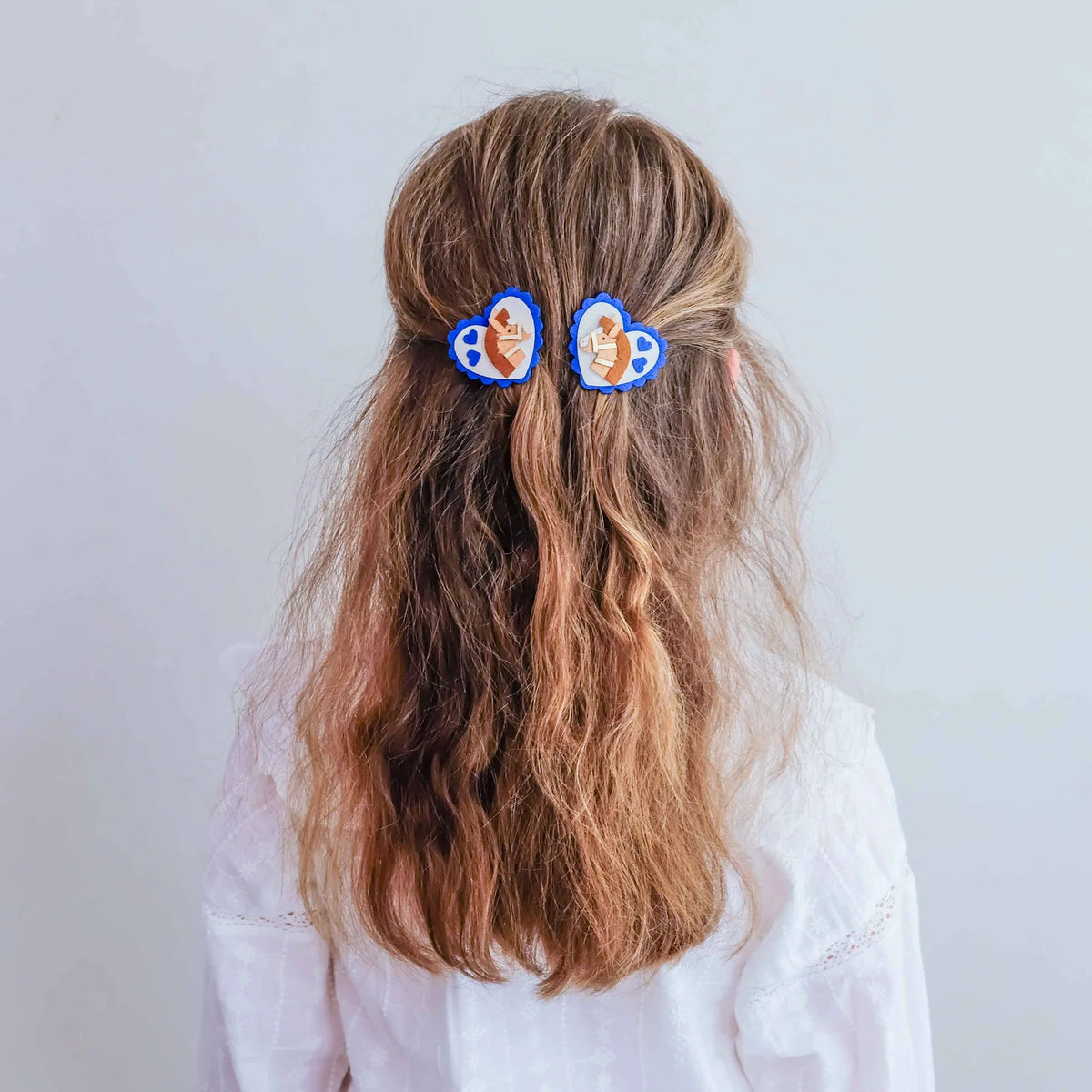 Mimi & Lula Pony Scalloped Heart Clips