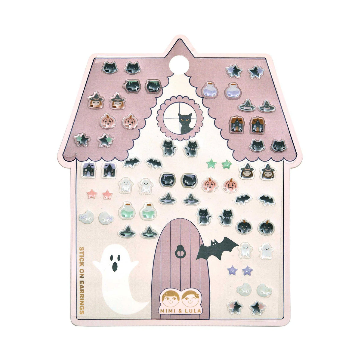 Mimi &amp; Lula Haunted House Stick-On Earrings