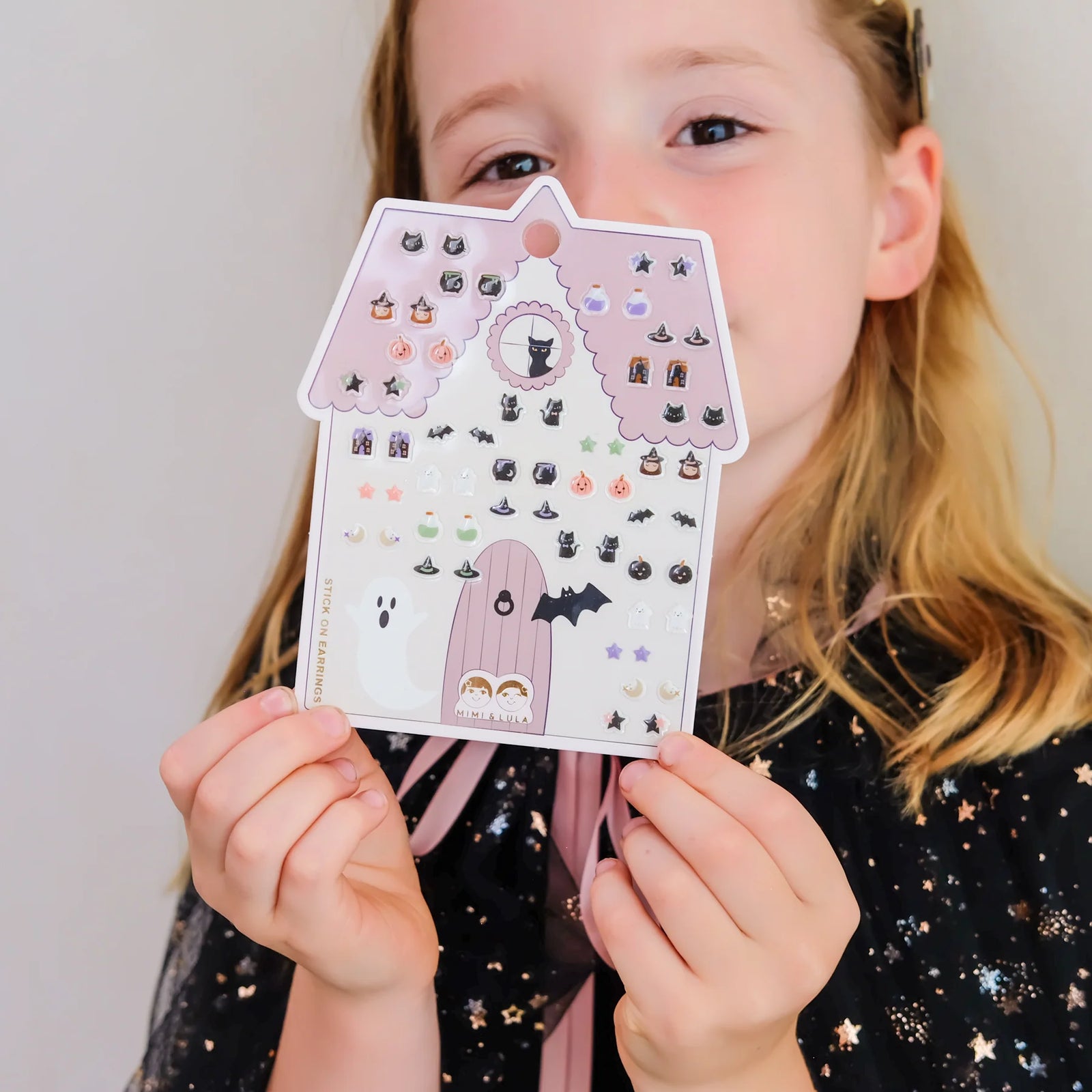 Mimi & Lula Haunted House Stick-On Earrings
