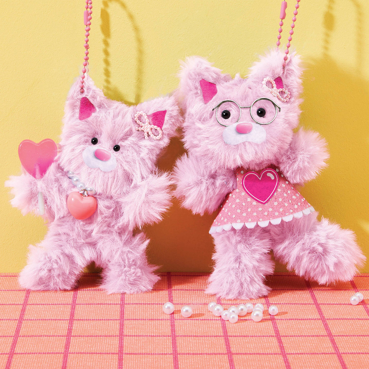 Bright Stripes DIY Chenille Cuties Key Chains | Cutie Cats