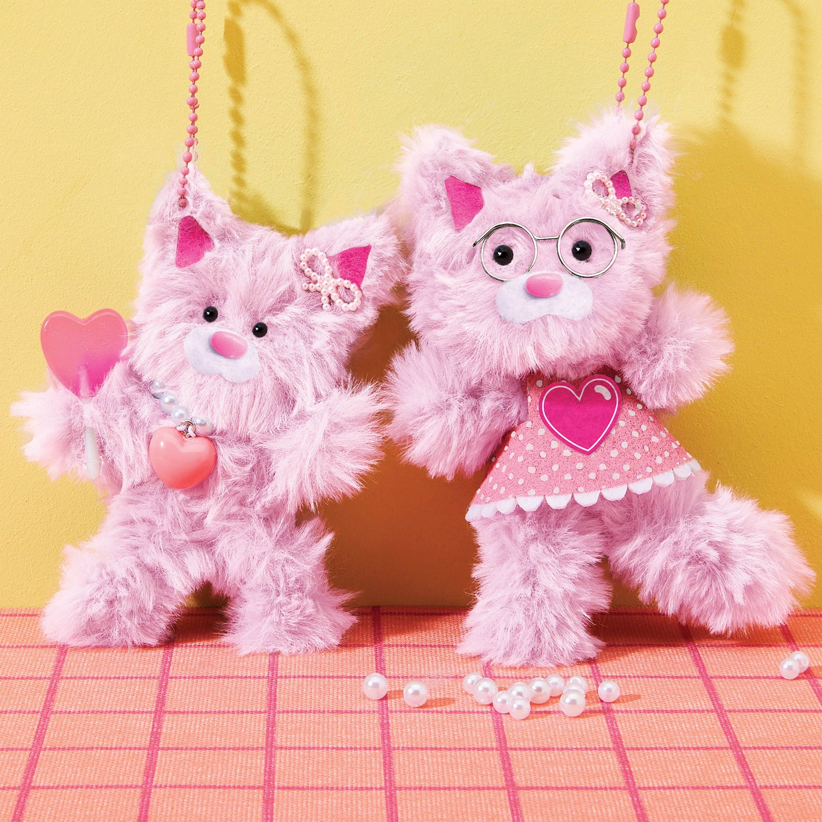 Bright Stripes DIY Chenille Cuties Key Chains | Cutie Cats