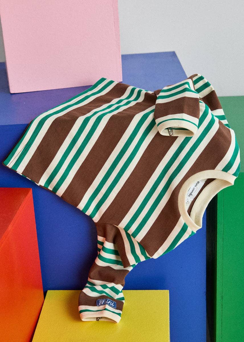 Alice & Wonder Heavyweight Long Sleeve Tee | Green Stripes