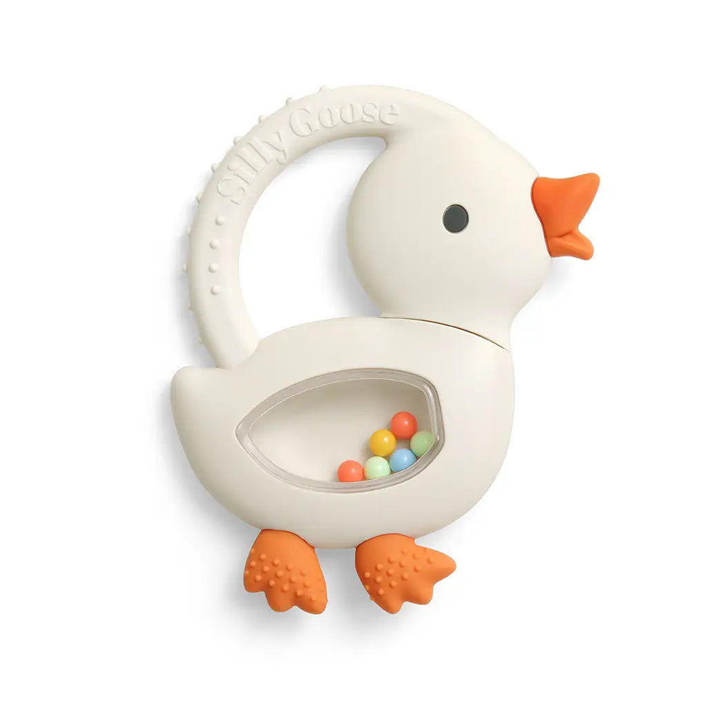 Itzy Ritzy  Bitzy Shake Silicone Teether with Rattle | Goose