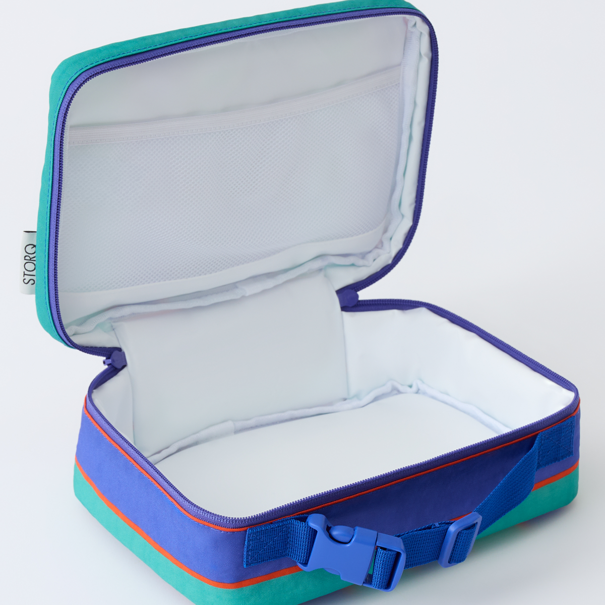 Kindred Bravely Cool Kid Lunch Box | Navy + Green Stripe
