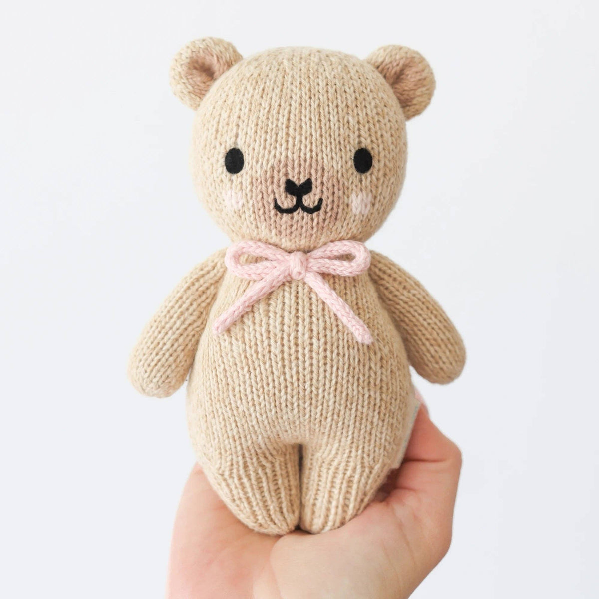 cuddle+kind Baby Honey Bear | Blush  Bow