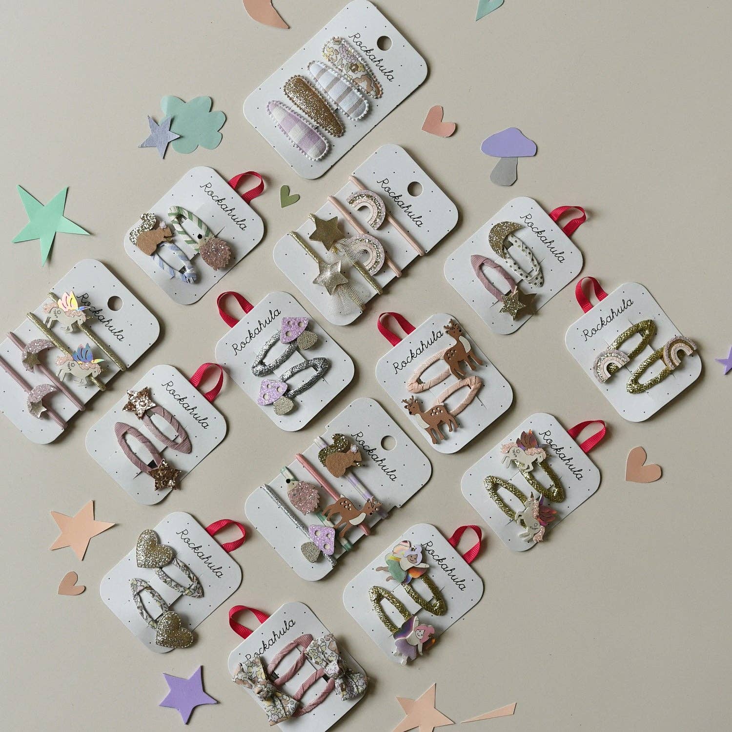 Rockahula Kids Fairytale Floral Heart Clips