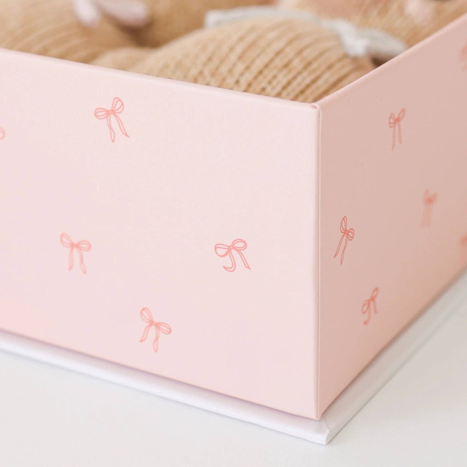 cuddle+kind Baby Honey Bear | Blush  Bow