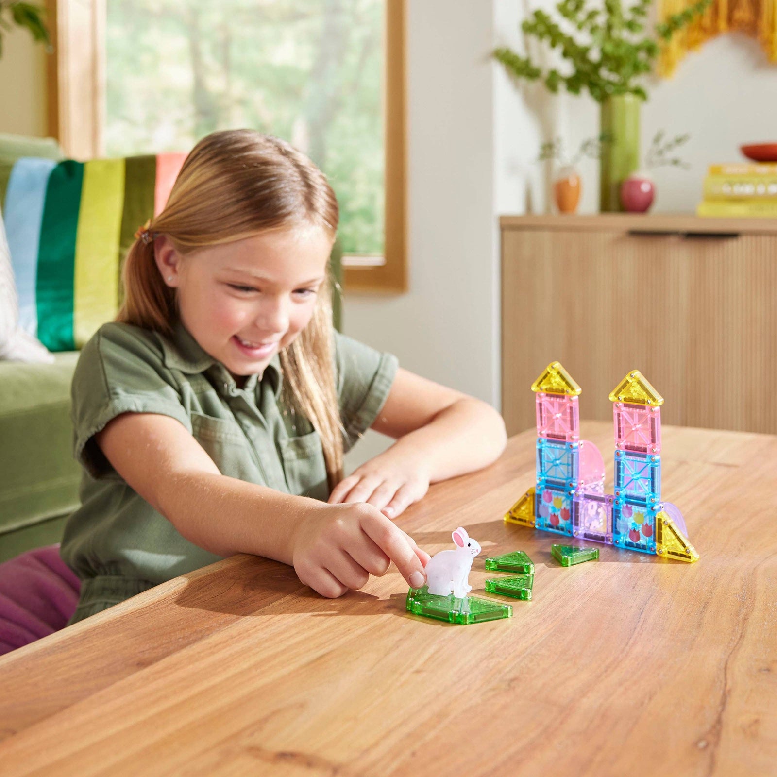 Magna-Tiles MicroMags Travel Set | Spring Garden