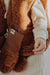 Finch & Fable Wool Sherpa Mittens | Chestnut