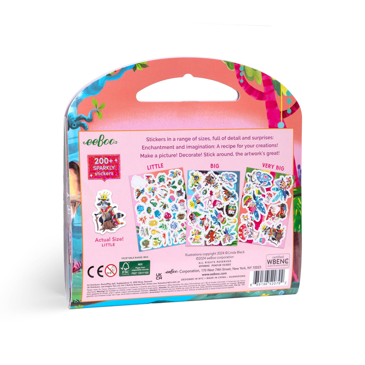 eeBoo | Magical Creatures Shiny Sticker Book