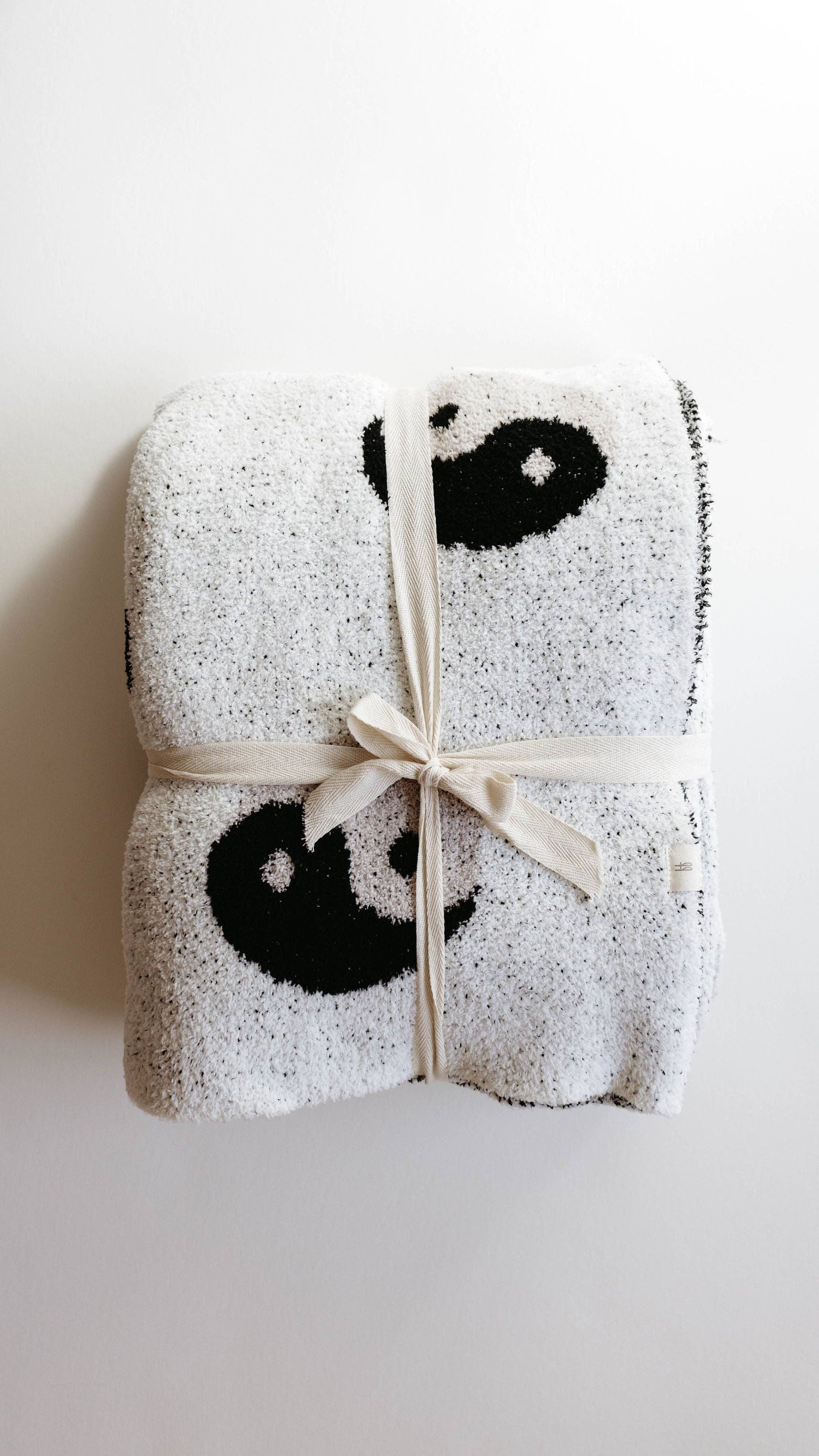 Forever French Baby - Plush Blanket | Black & White Yin Yang