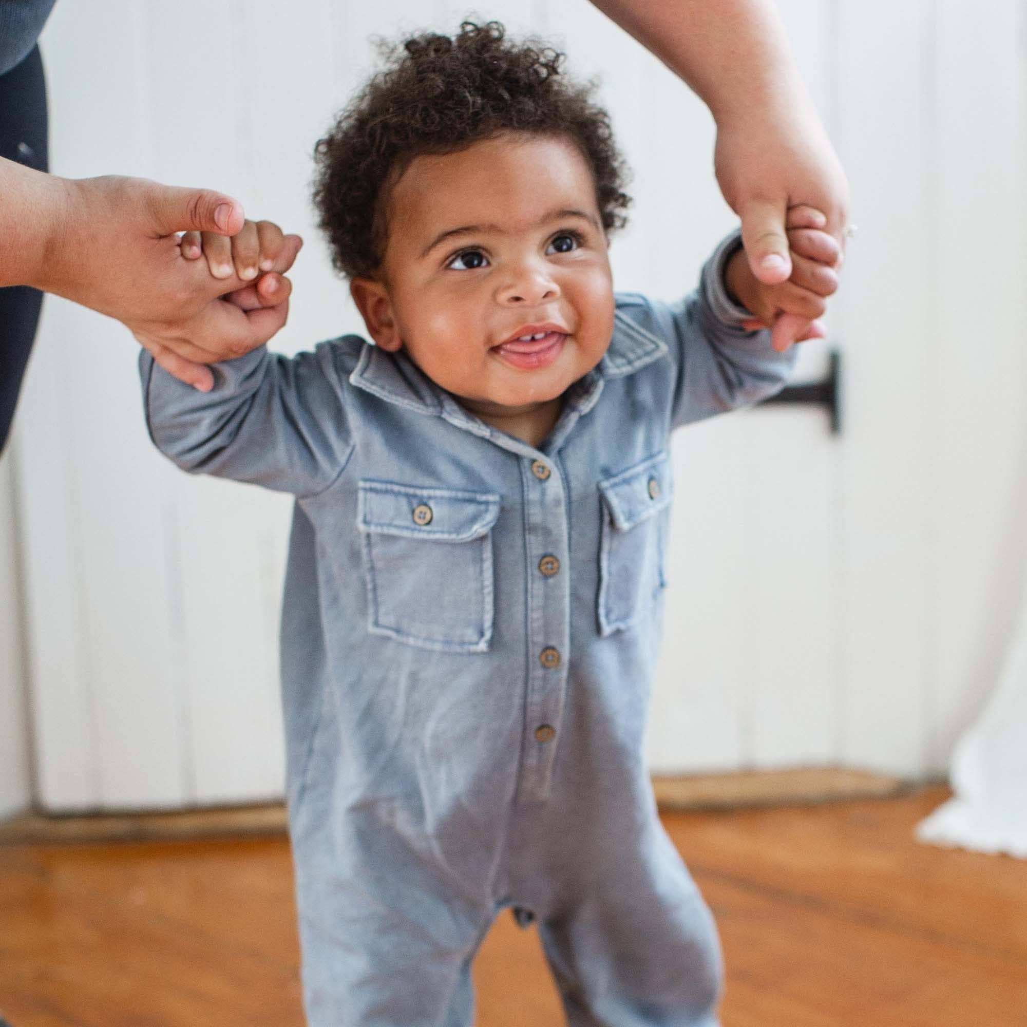 Blue Pocket Baby Jumpsuit