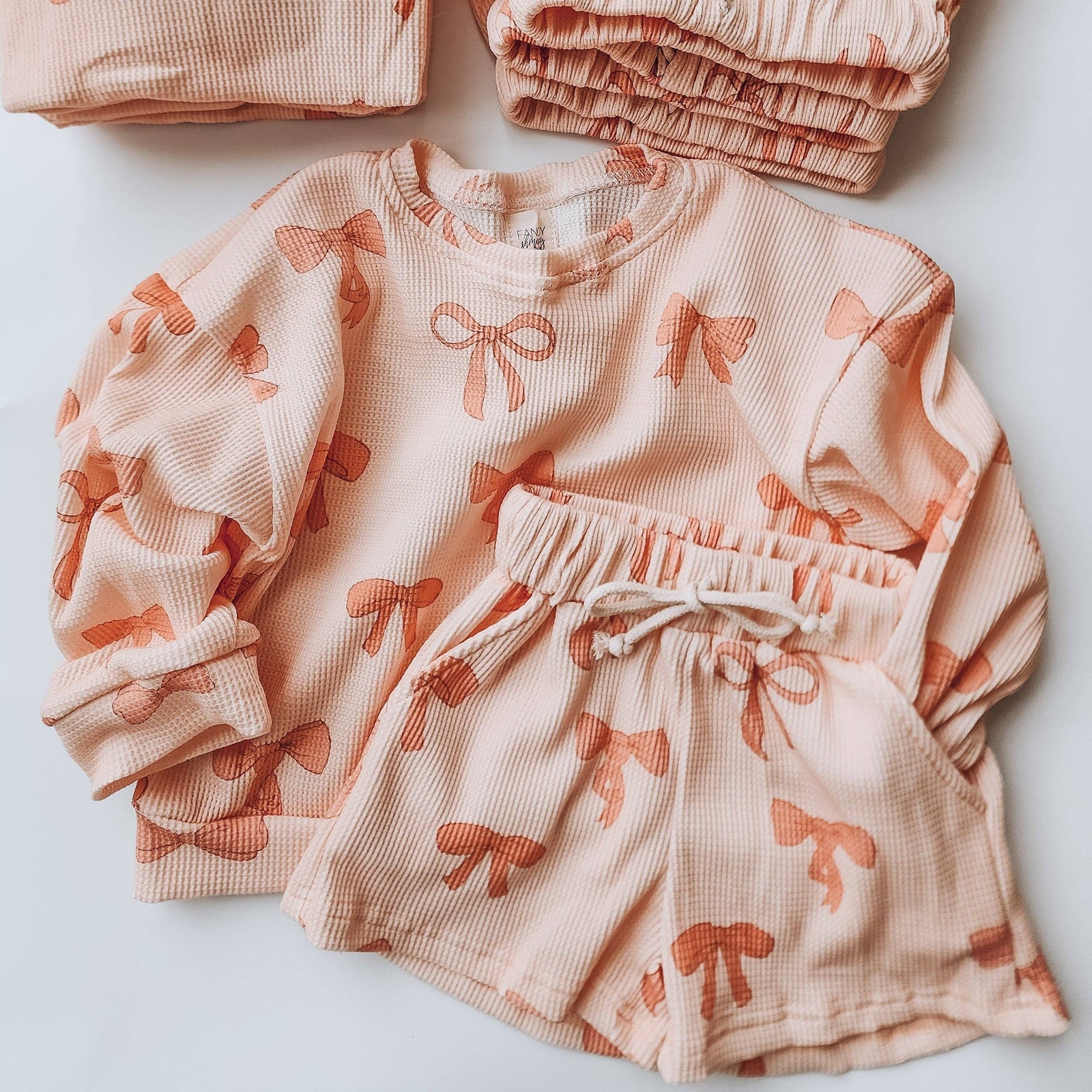 Fancy Shmancy Baby Waffle Lounge Set | Pink Bow
