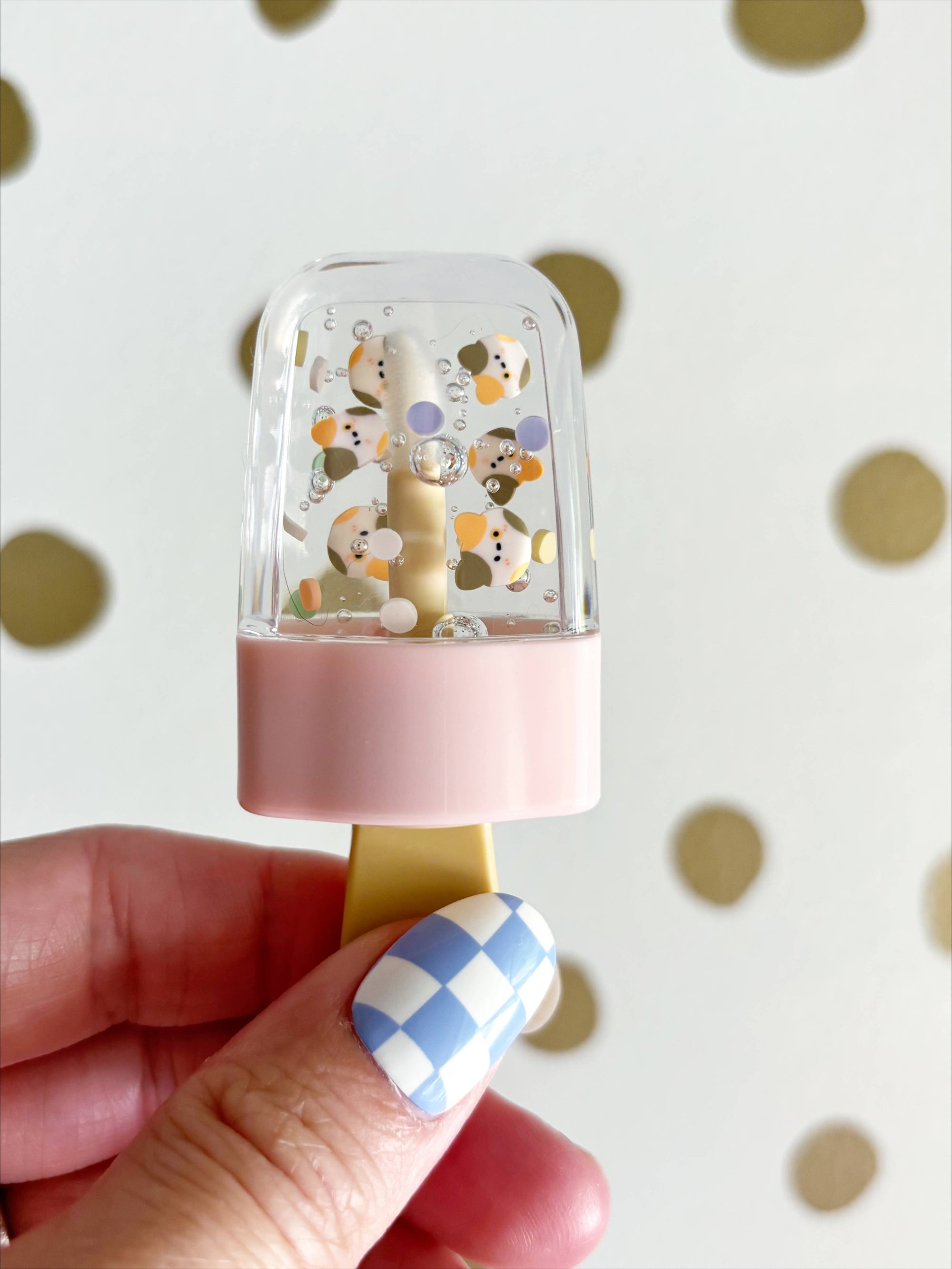 Cat with Confetti Popsicle Lipgloss