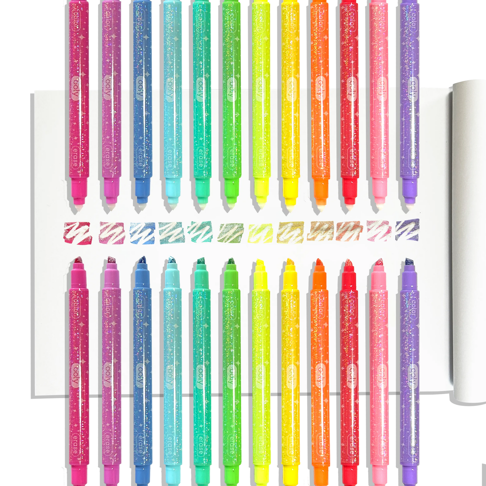 OOLY Make no Mistake! Glittery Erasable Markers | Set of 12