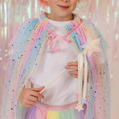 Sweet Wink - Pastel Rainbow Star Wand - Dress Up - Kids Costume - Pretend