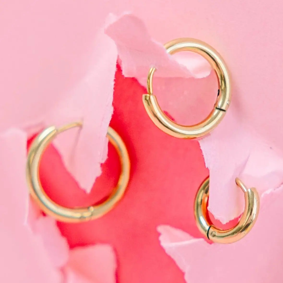 Pierced Co. Gold Huggies | 12mm