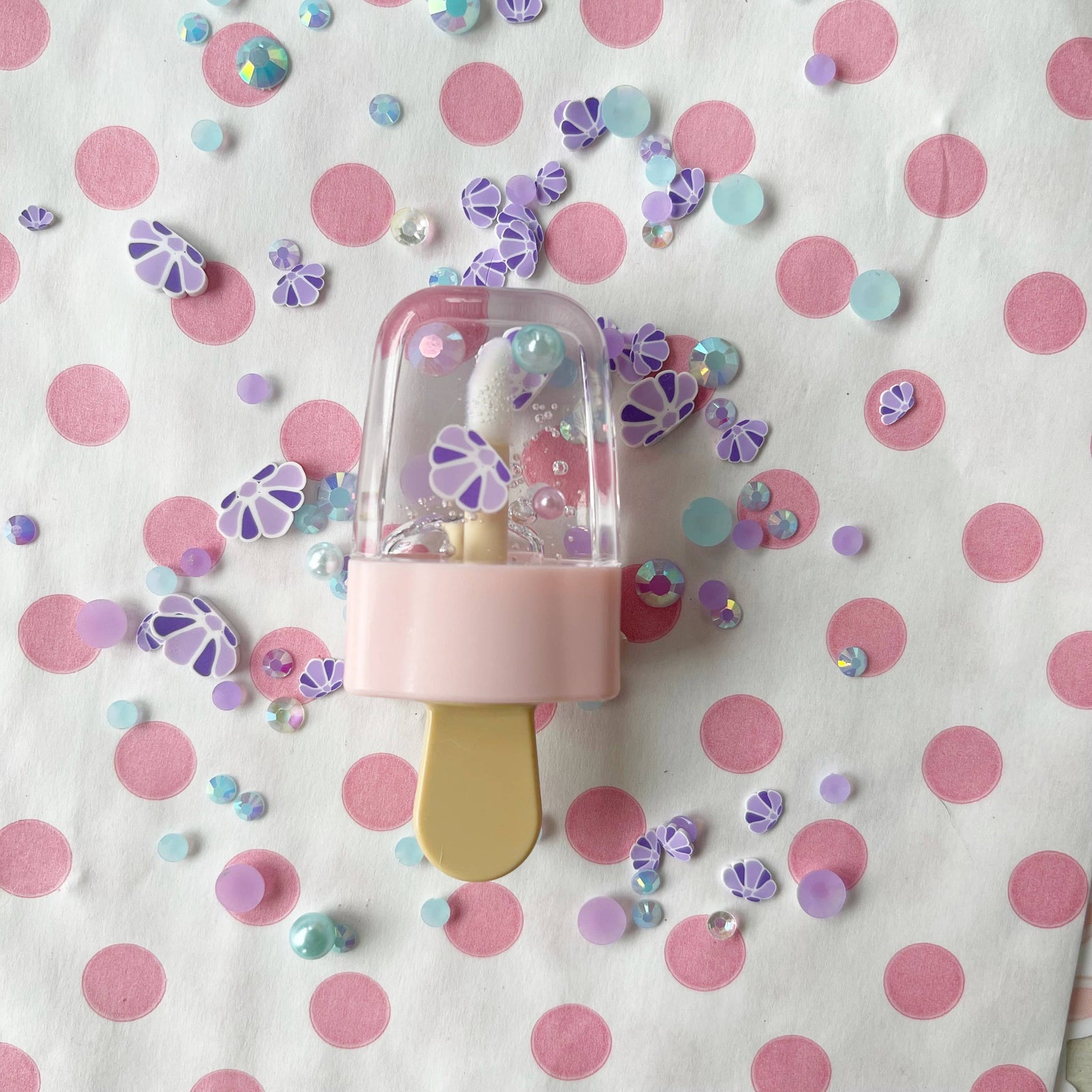 Lavender Seashell Popsicle Lip Gloss