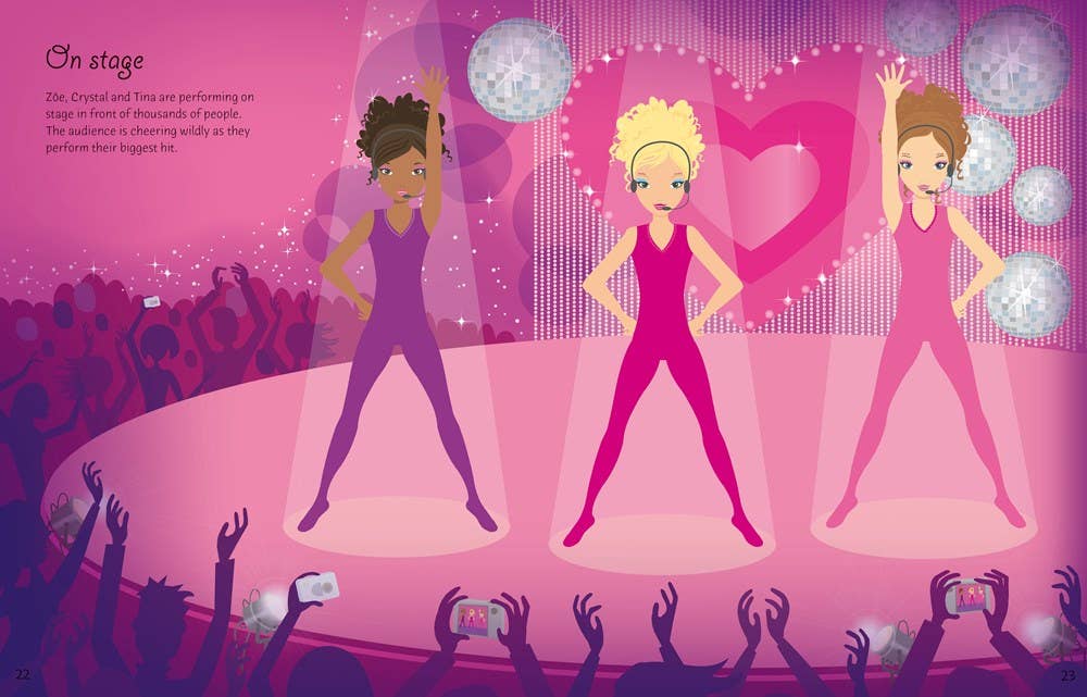Usborne Sticker Dolly Dressing Popstars