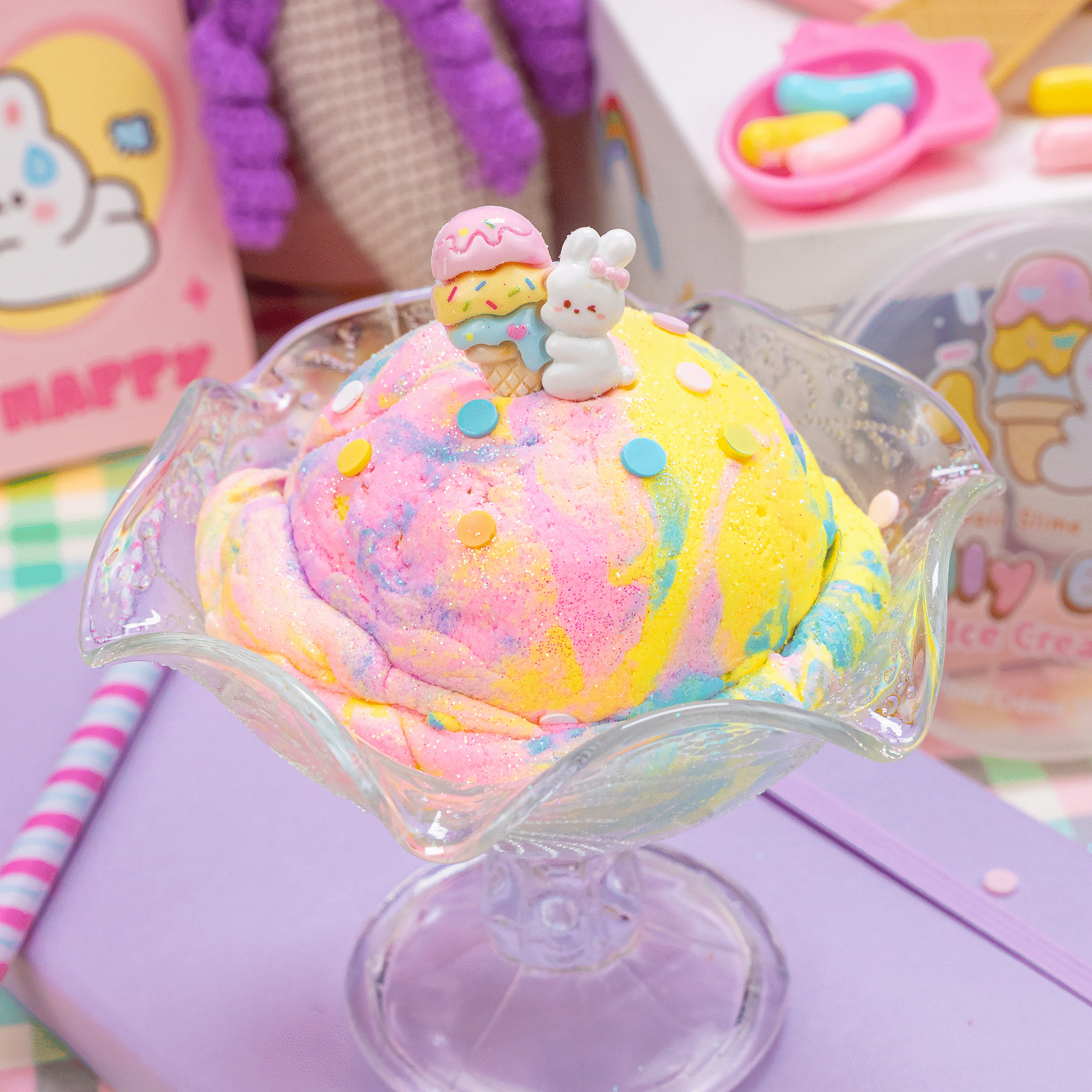 Kawaii Slime Company - Jelly Bean Ice Cream Cloud Creme Slime