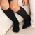 Little Stocking Co. Lace Top Knee High Socks | Black