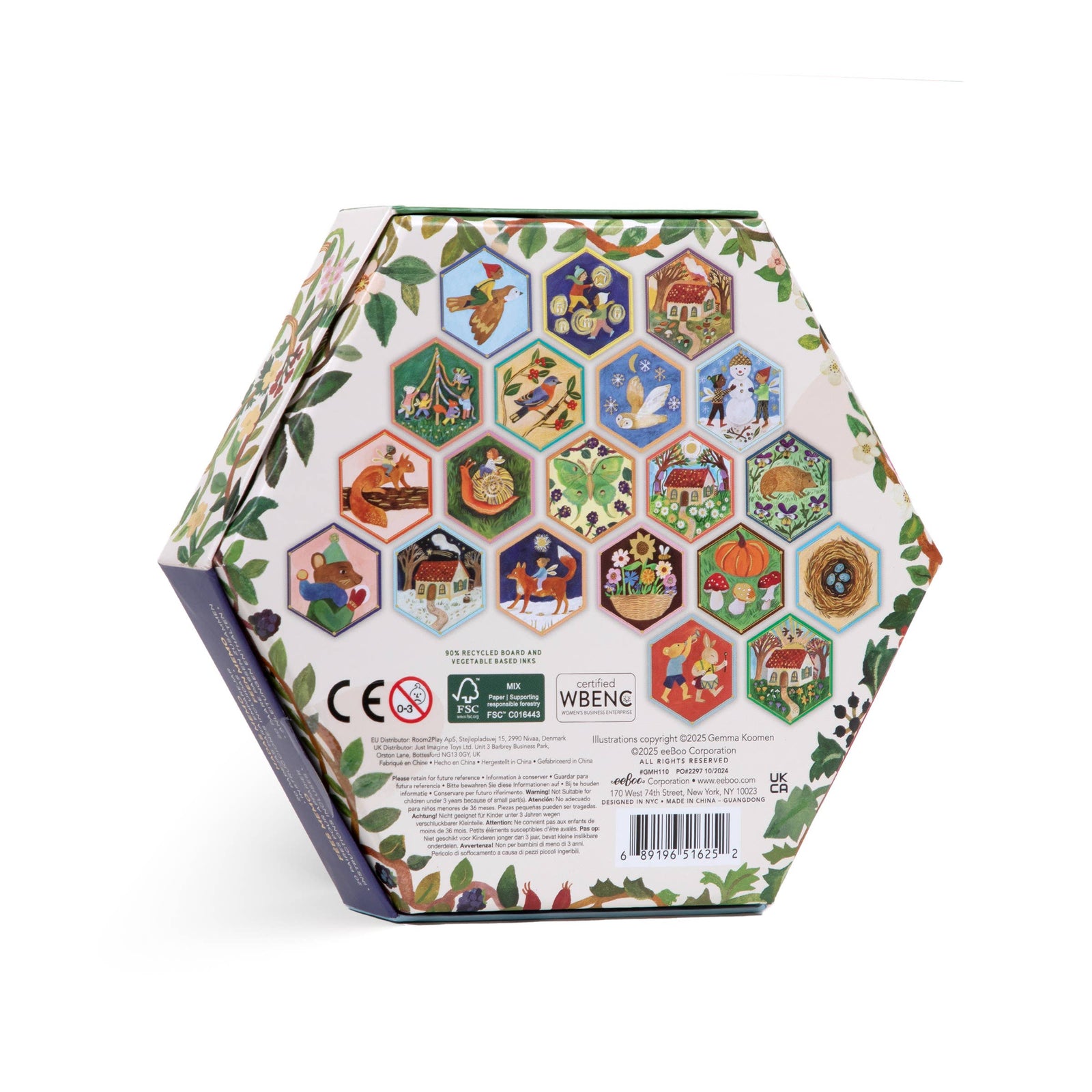 eeBoo Cottage Fairies Hexagon Memory & Matching Game