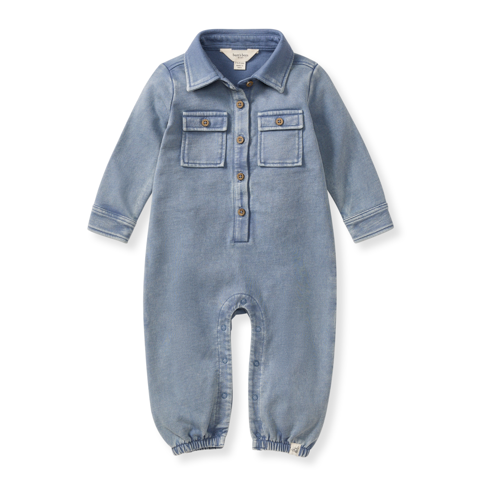 Blue Pocket Baby Jumpsuit