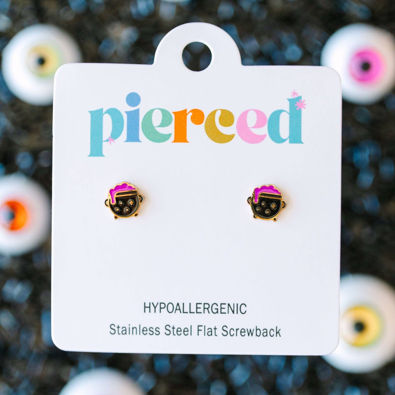Pierced Co. Cauldron Screwback Earrings