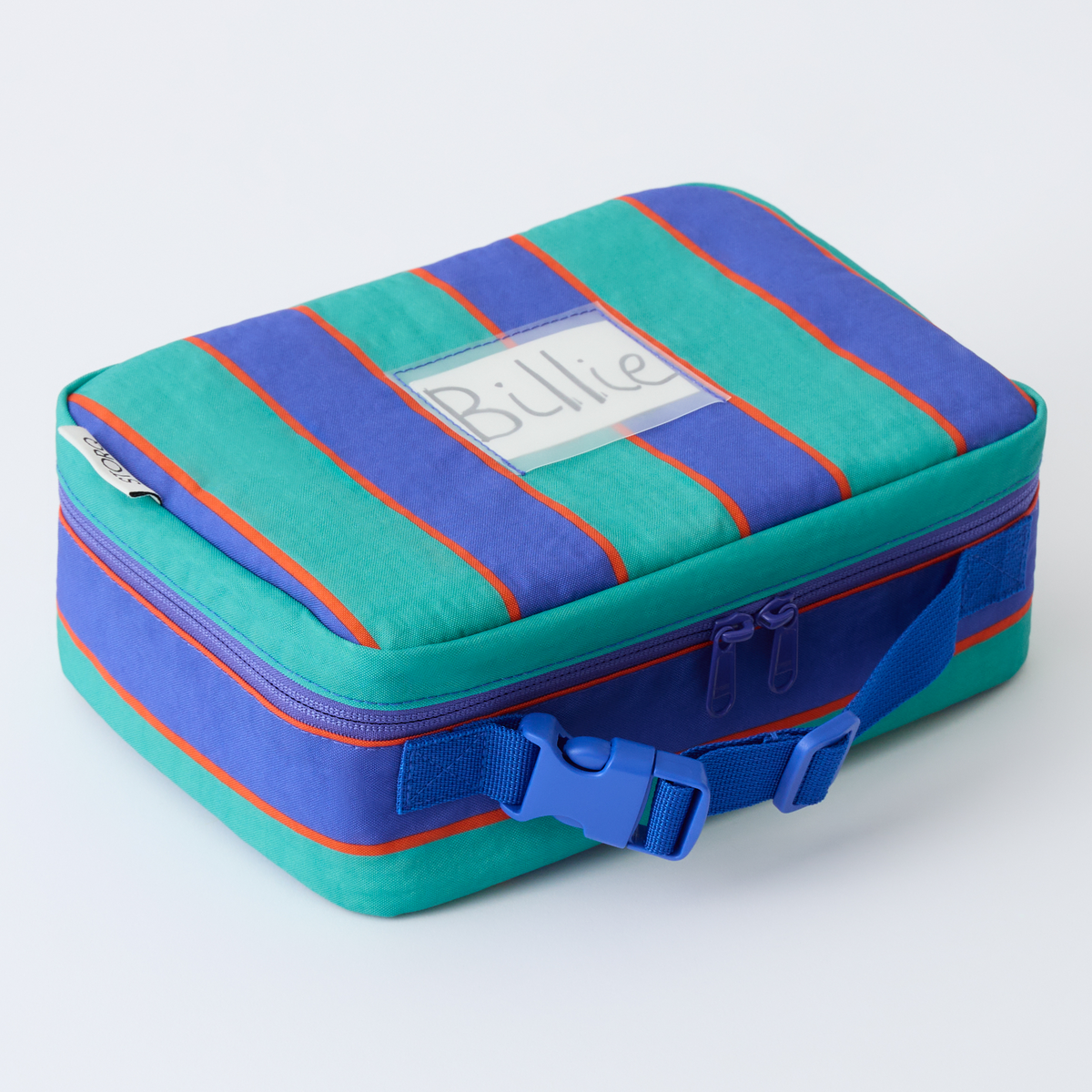 Kindred Bravely Cool Kid Lunch Box | Navy + Green Stripe