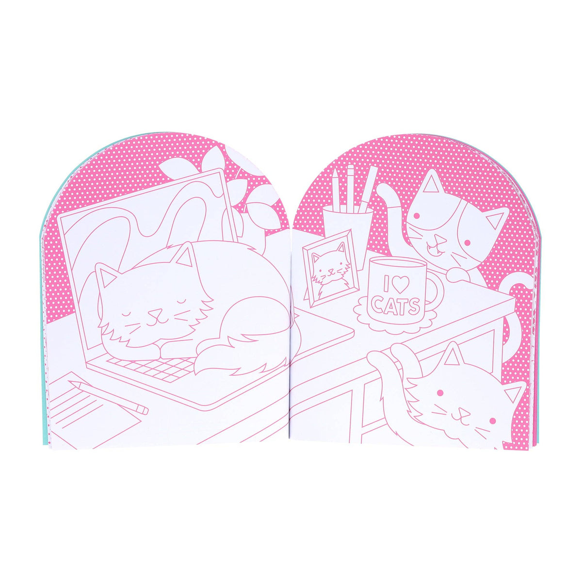 Cats Coloring and Sticker Book