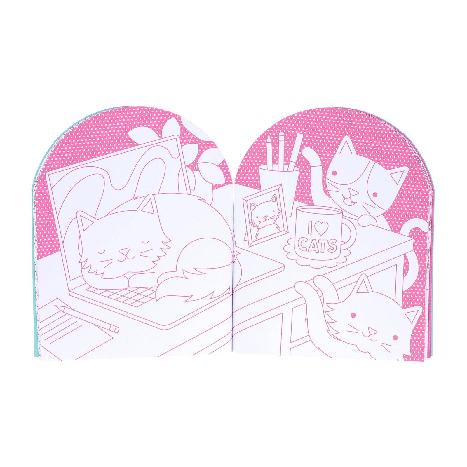 Cats Coloring and Sticker Book