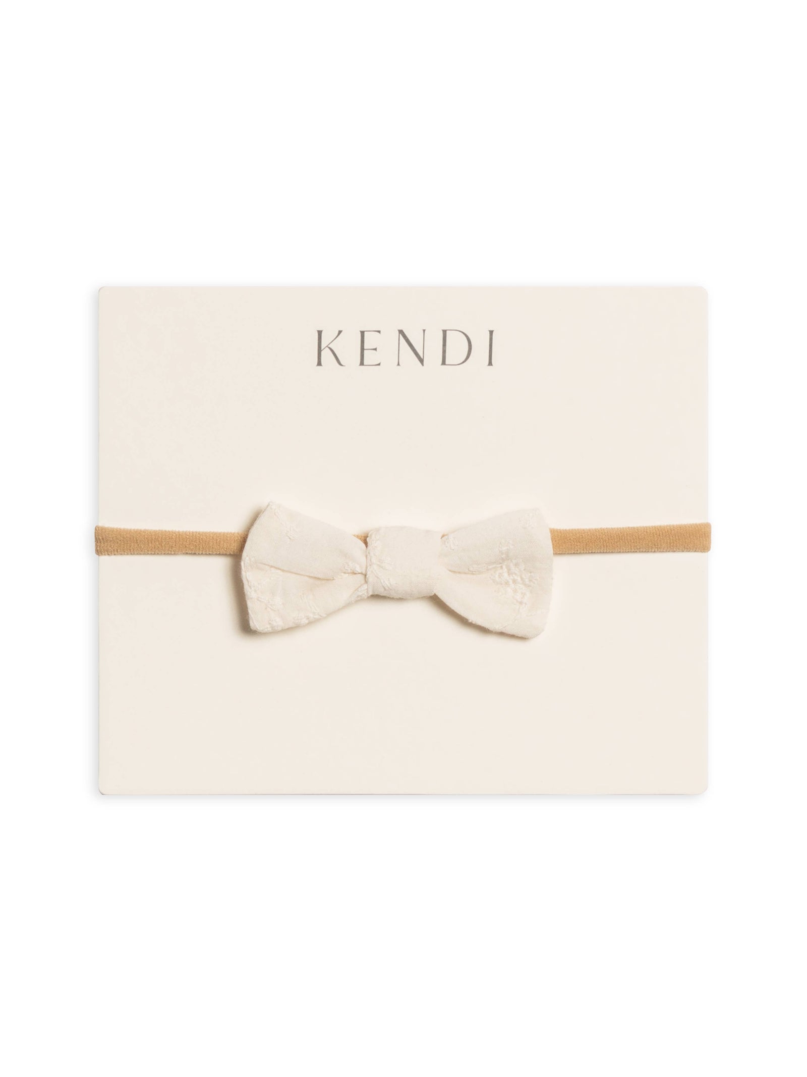 Colored Organics Baby Eyelet Dainty Bow | Ivory